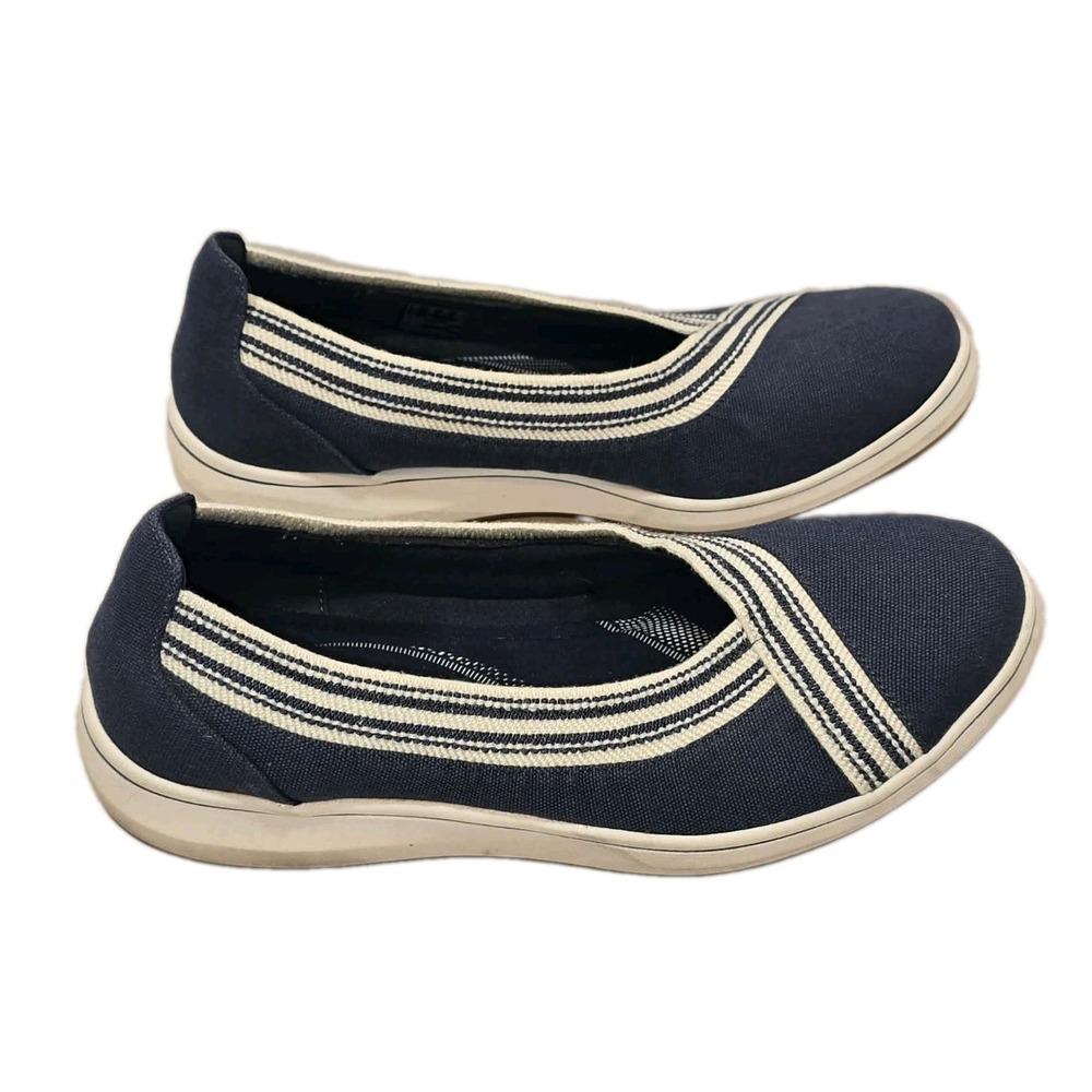 Clarks BreezeSky Air Cloudsteppers Women's 10M Navy Slip On Comfort Shoes